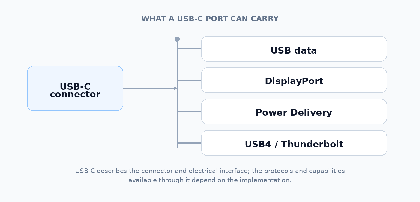 What a USB-C port can carry